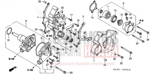 POMPE A EAU VFR800A2 de 2002